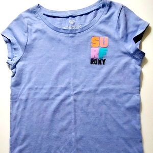 ROXY girls T Shirt, purple blue, size 7/8